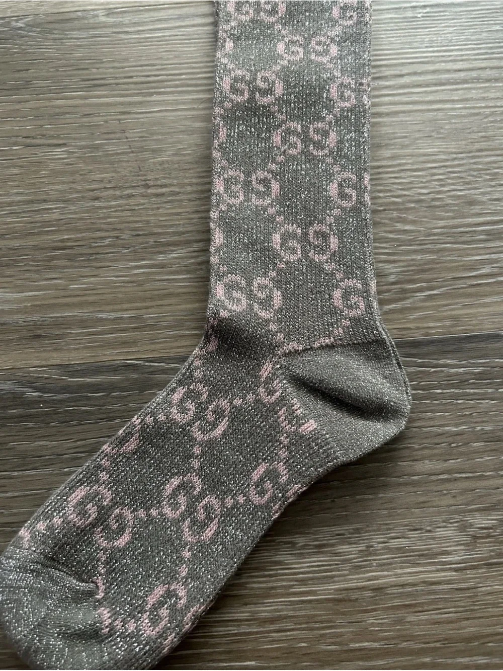Women’s Fashion Metallic Logo Printed Women’s Socks